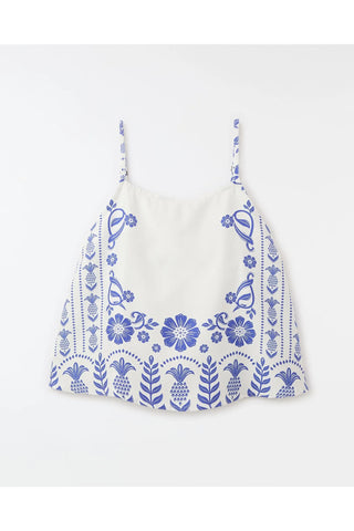 REGATA JUV FEM ESPLENDOR TROPICAL FUTURA BRANCO/AZUL