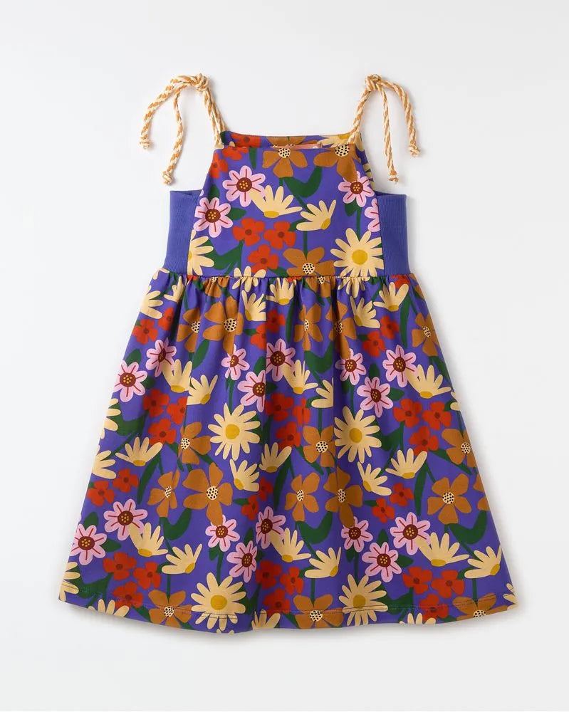 VESTIDO MALHA CAMOMILA FLORES FABULA AZUL
