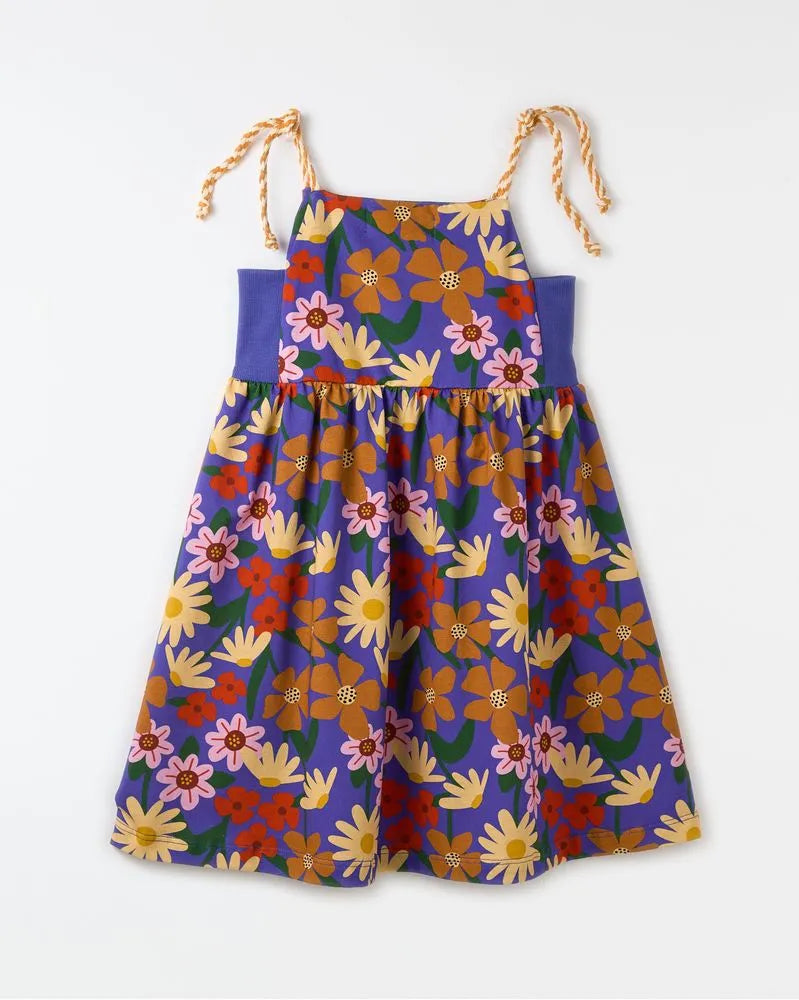 VESTIDO MALHA CAMOMILA FLORES FABULA AZUL