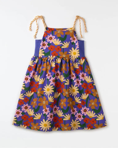VESTIDO MALHA CAMOMILA FLORES FABULA AZUL