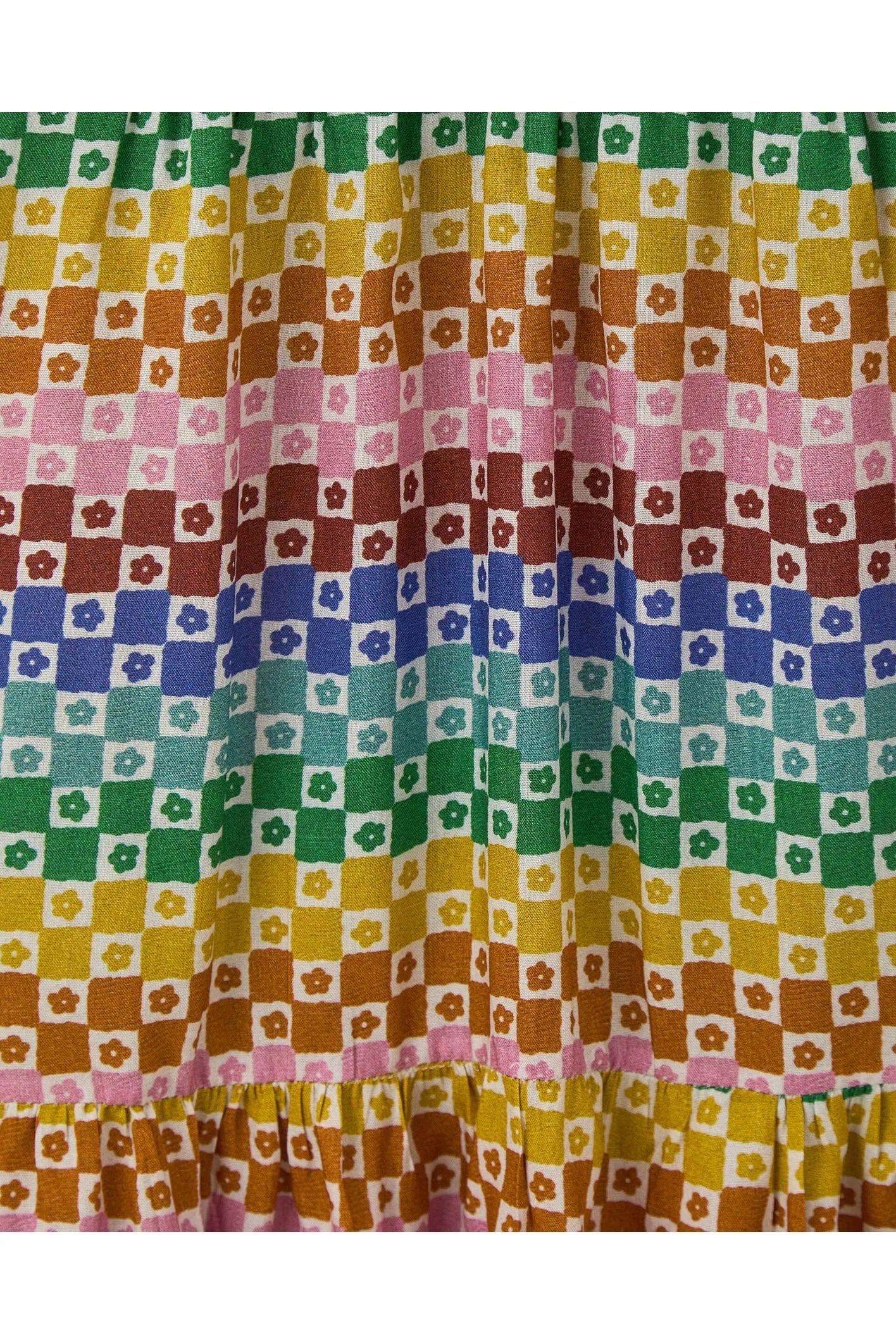 VESTIDO JUV FEM COLORIDO XADREZ FUTURA COLORIDO