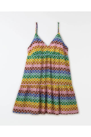 VESTIDO JUV FEM COLORIDO XADREZ FUTURA COLORIDO