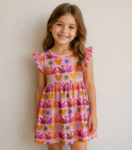 VESTIDO MALHA SONHO FABULA ROSA