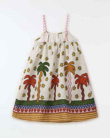 VESTIDO BARRADO PEDALINHO FABULA OFF WHITE