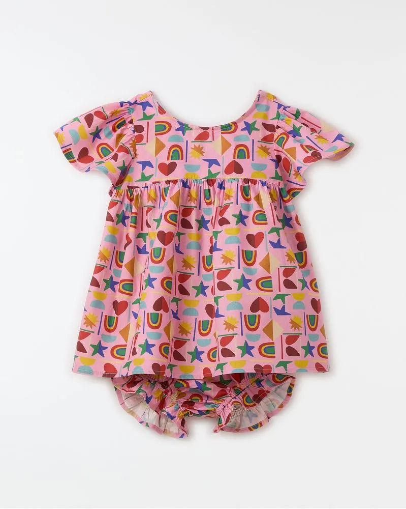 VESTIDO E CALCINHA BB MIL COISAS FABULA ROSA
