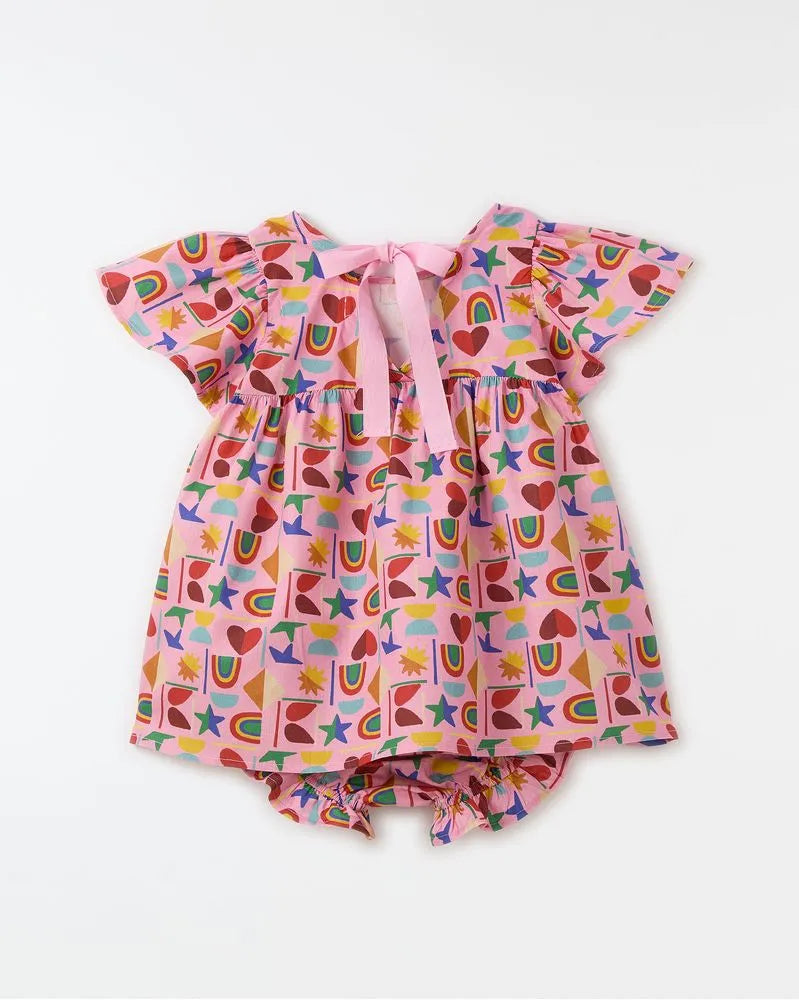 VESTIDO E CALCINHA BB MIL COISAS FABULA ROSA