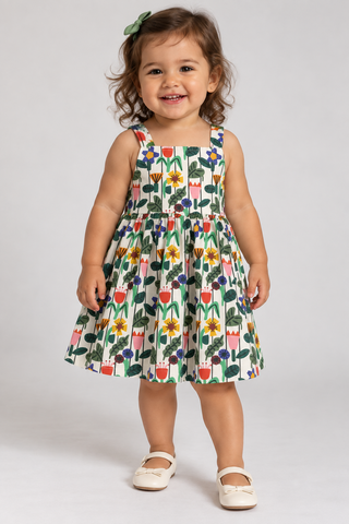 VESTIDO FLORES DO JARDIM FABULA ESTAMPADO