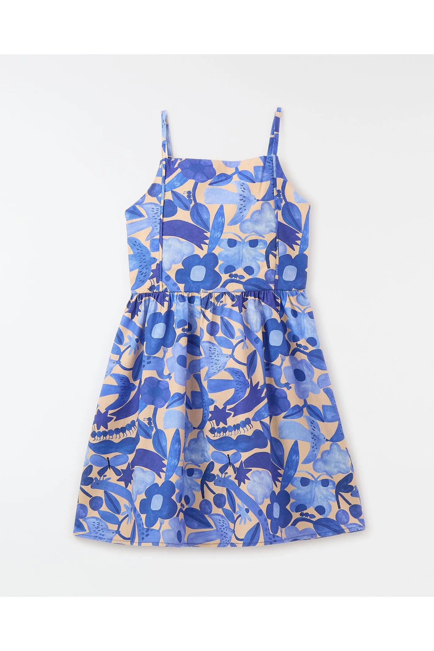 VESTIDO ZOO FLORES FABULA AZUL