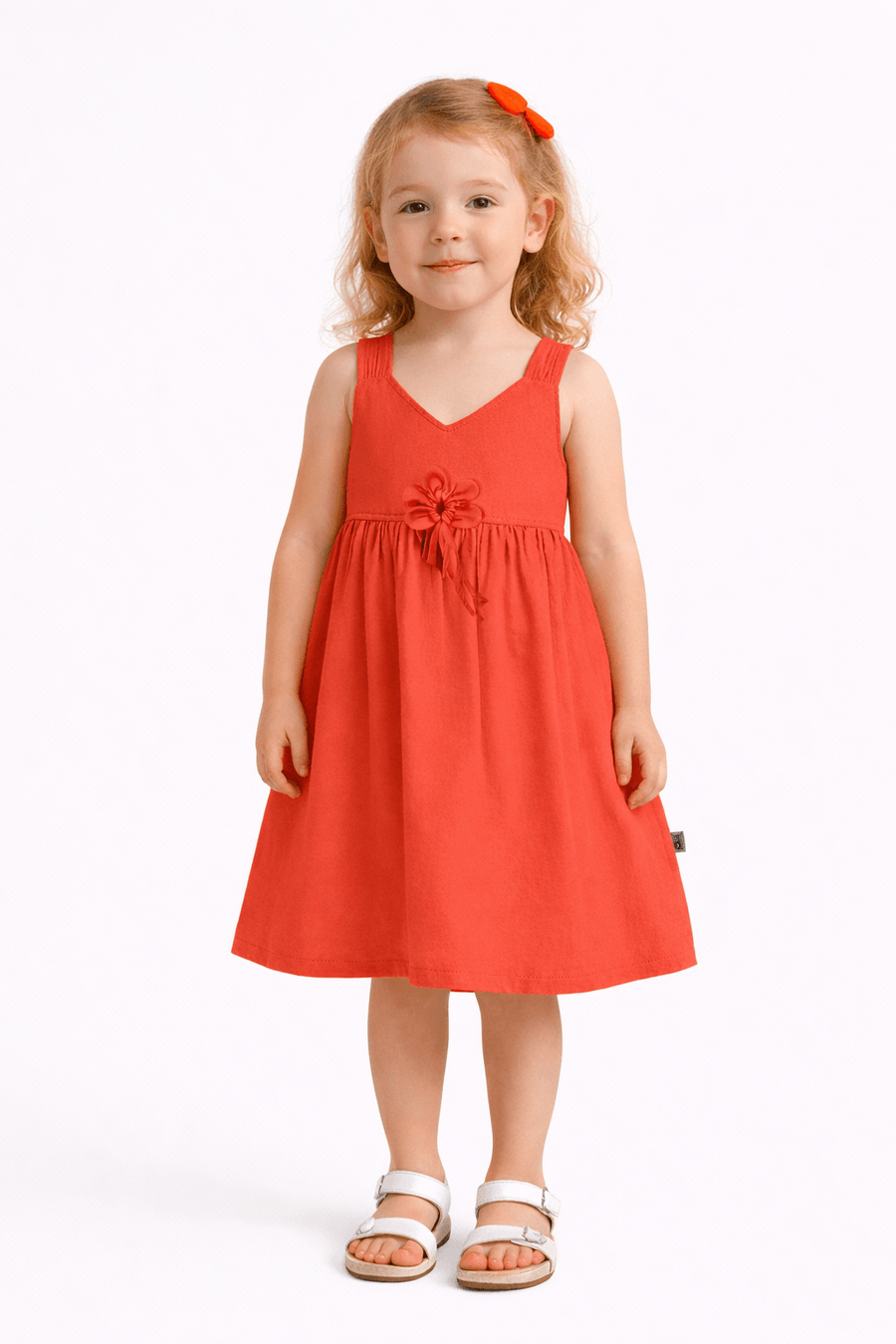 VESTIDO FEM PASSEANDO ALPHABETO LARANJA