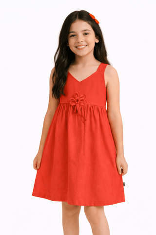 VESTIDO FEM PASSEANDO ALPHABETO LARANJA