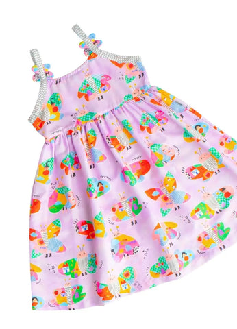 VESTIDO FEM BORBOALEGRA ALPHABETO LILAS