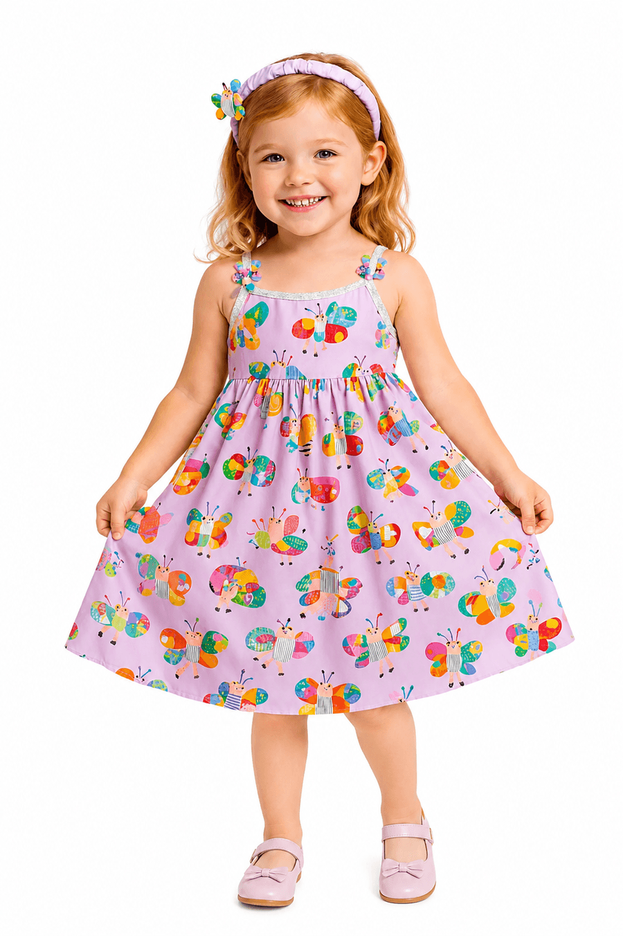 VESTIDO FEM BORBOALEGRA ALPHABETO LILAS