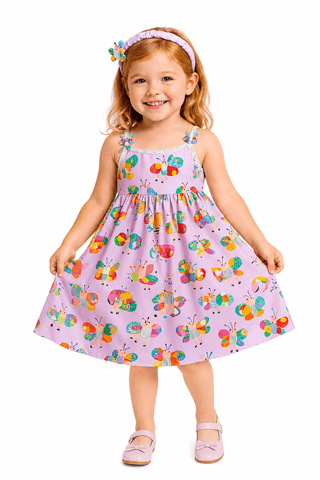 VESTIDO FEM BORBOALEGRA ALPHABETO LILAS