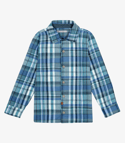 CAMISA ML FLANELA XADREZ TRICKNICK MARINHO