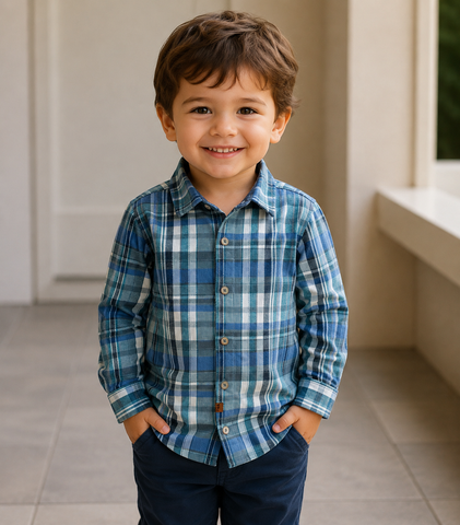 CAMISA ML FLANELA XADREZ TRICKNICK MARINHO