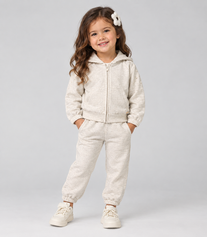 CONJ FEM JAQ ZIP CAP PEROLAS E CALCA MLT OFF WHITE