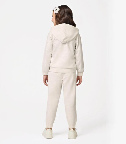 CONJ FEM JAQ ZIP CAP PEROLAS E CALCA MLT OFF WHITE