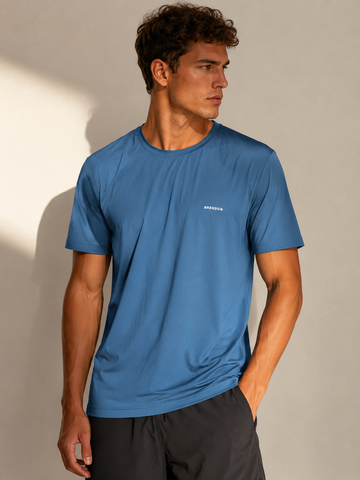 CAMISETA MC MAS DRY FIT BRENDON AZUL MEDIO