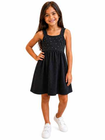 VESTIDO ALCA STRASS BUSTO MLT DIAGONAL PRETO