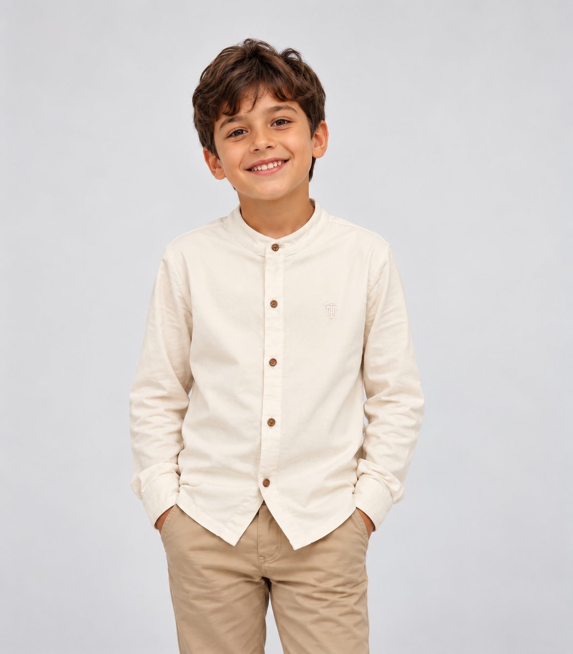CAMISA ML GOLA PADRE VISCOLINHO DESERT OFF WHITE
