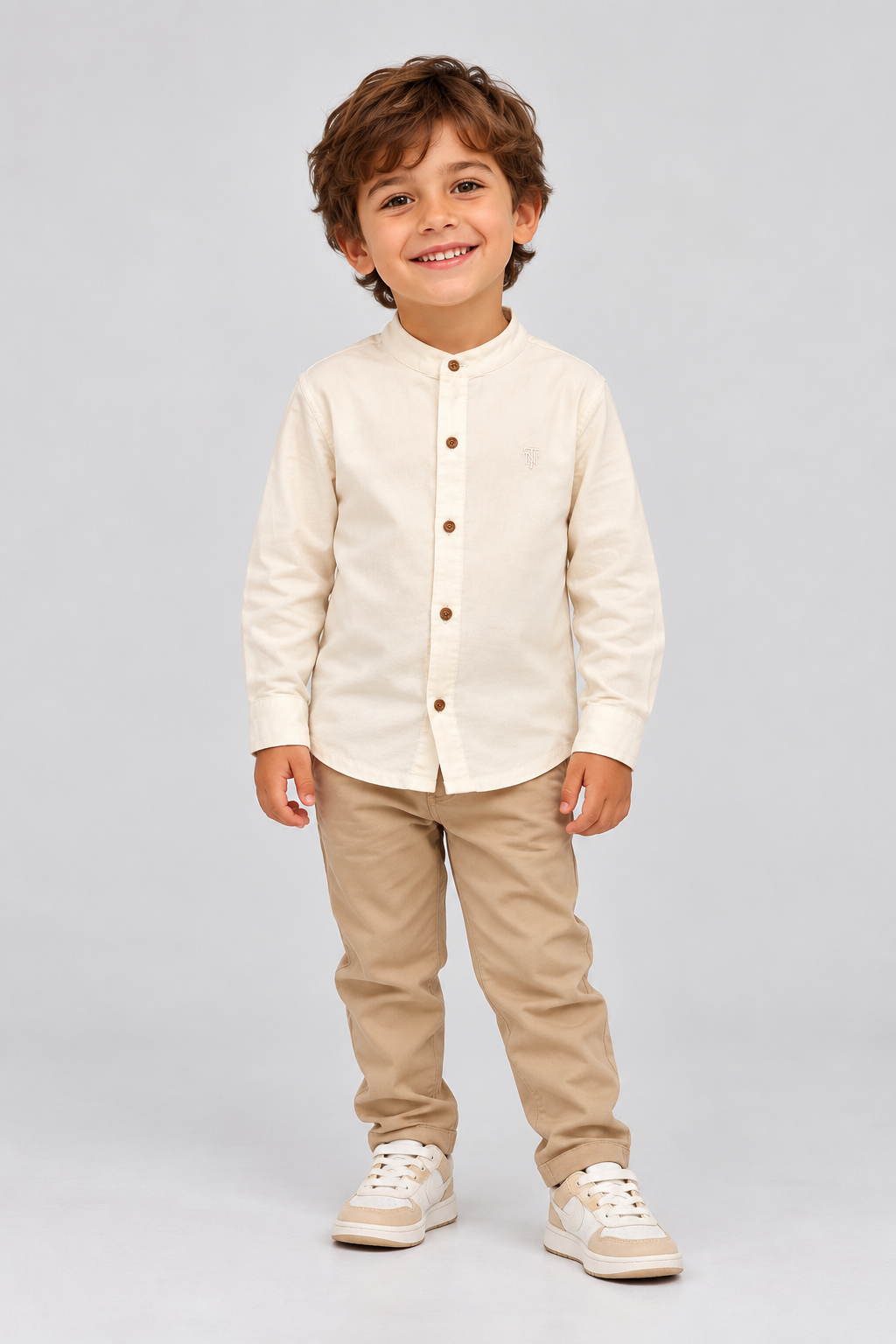 CAMISA ML GOLA PADRE VISCOLINHO DESERT OFF WHITE