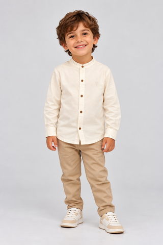 CAMISA ML GOLA PADRE VISCOLINHO DESERT OFF WHITE