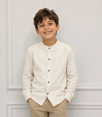 CAMISA ML GOLA PADRE VISCOLINHO DESERT OFF WHITE