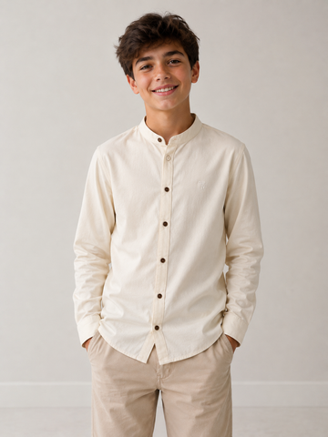 CAMISA ML GOLA PADRE VISCOLINHO DESERT OFF WHITE