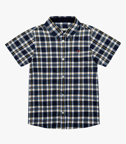 CAMISA MC TRICOLINE XADREZ TRICKNICK MARINHO
