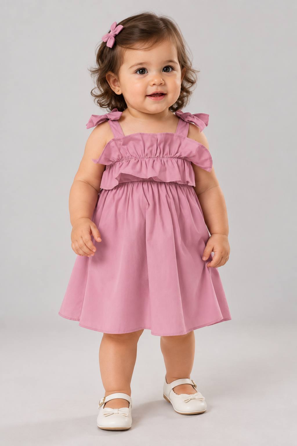 VESTIDO ALCA LACO BAB BUSTO TRICOLINE CASHMERE ROSA