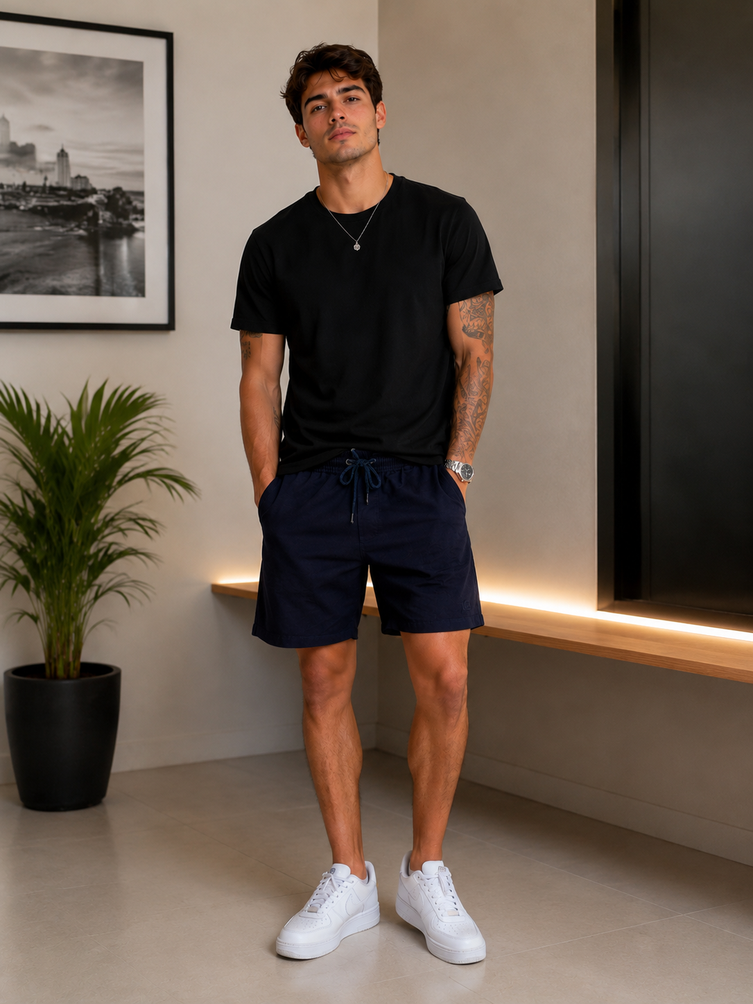 SHORT MAS LINHO LISO BRENDON MARINHO