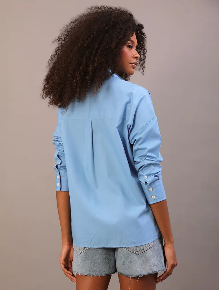 SHORT CKJ FEM JNS 5 POCKETS BARRAS A FIO AZUL CLARO