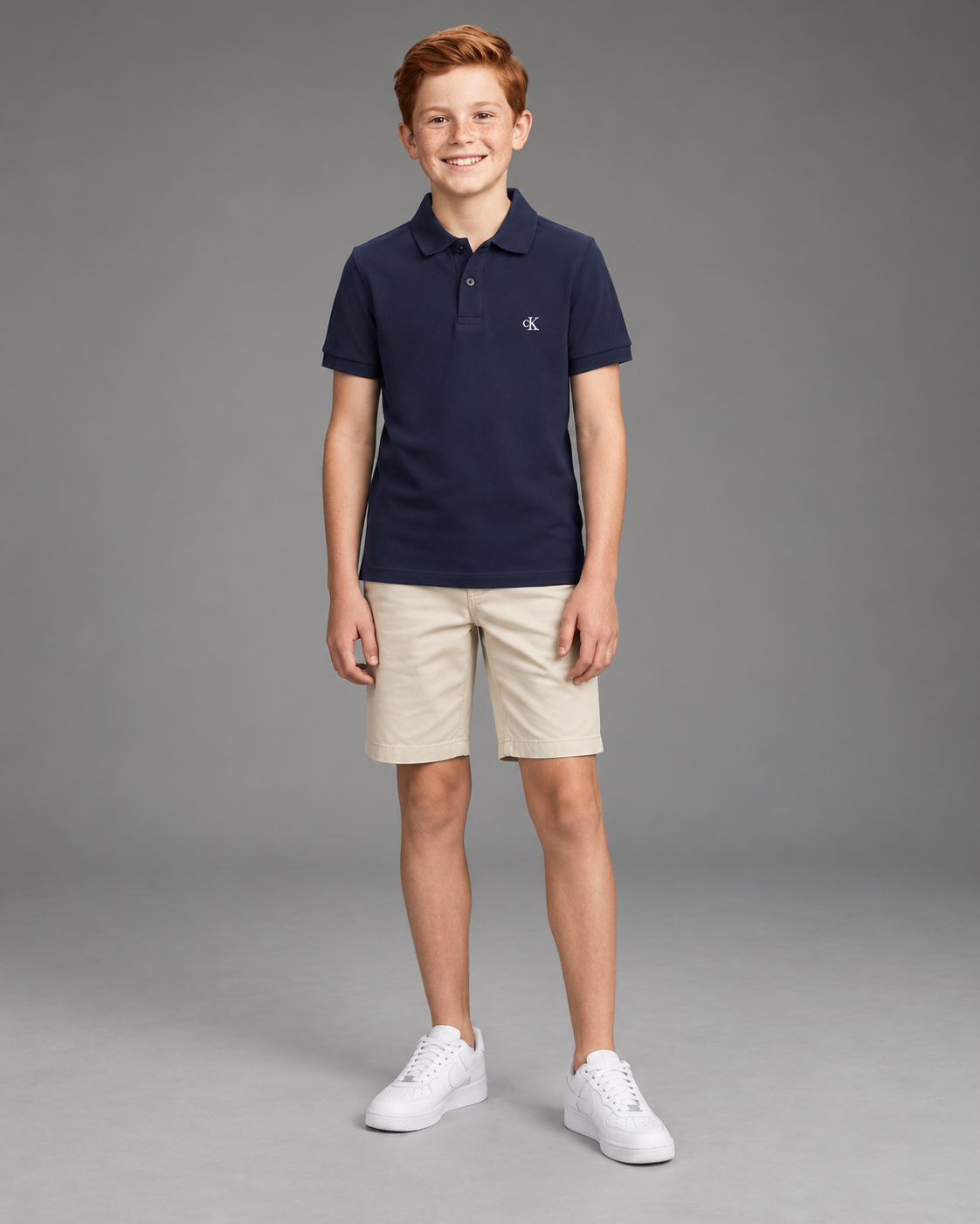 POLO MC CKJ KIDS MAS SPORT MARINHO