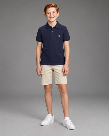 POLO MC CKJ KIDS MAS SPORT MARINHO