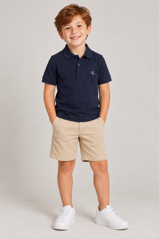 POLO MC CKJ KIDS MAS SPORT MARINHO