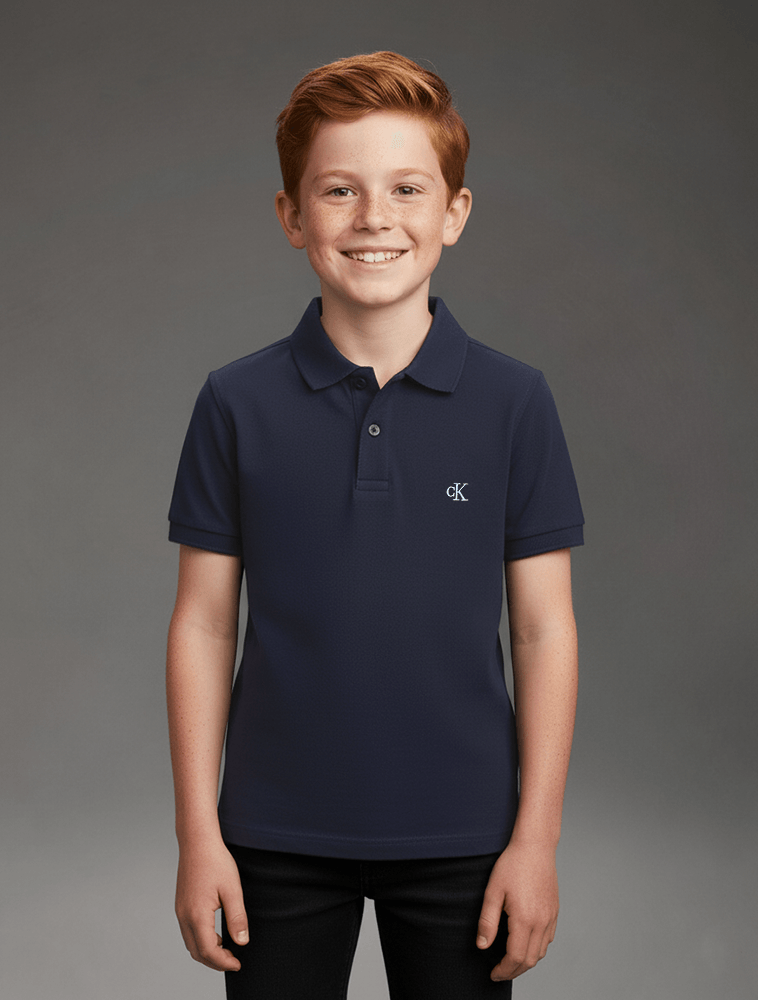 POLO MC CKJ KIDS MAS SPORT MARINHO