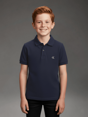 POLO MC CKJ KIDS MAS SPORT MARINHO