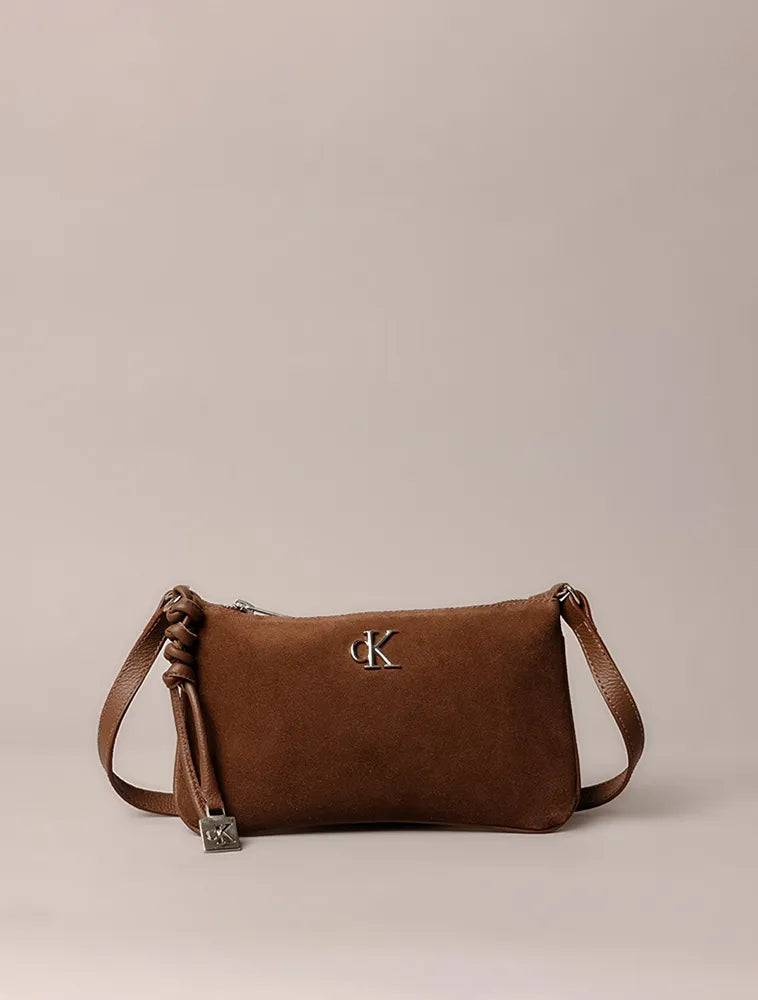BOLSA CKJ FEM PEQUENA CAMURCA MARROM