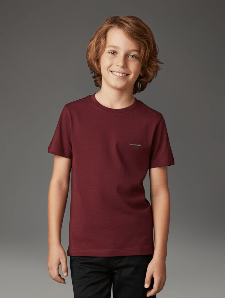 CAMISETA CKJ KIDS MAS MC REISSUE PEITO BORDO