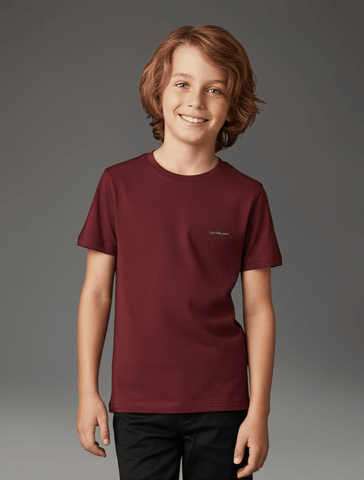 CAMISETA CKJ KIDS MAS MC REISSUE PEITO BORDO