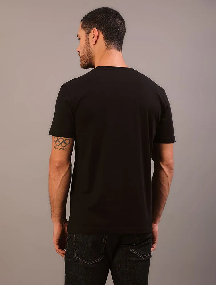 CAMISETA CKJ MAS MC CK BORDADO PRETO