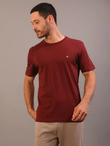 CAMISETA CKJ MAS MC CK BORDADO BORDO