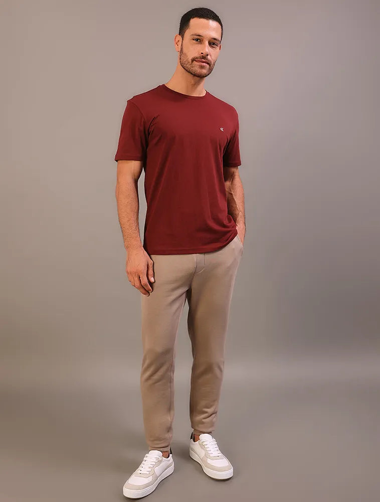 CAMISETA CKJ MAS MC CK BORDADO BORDO
