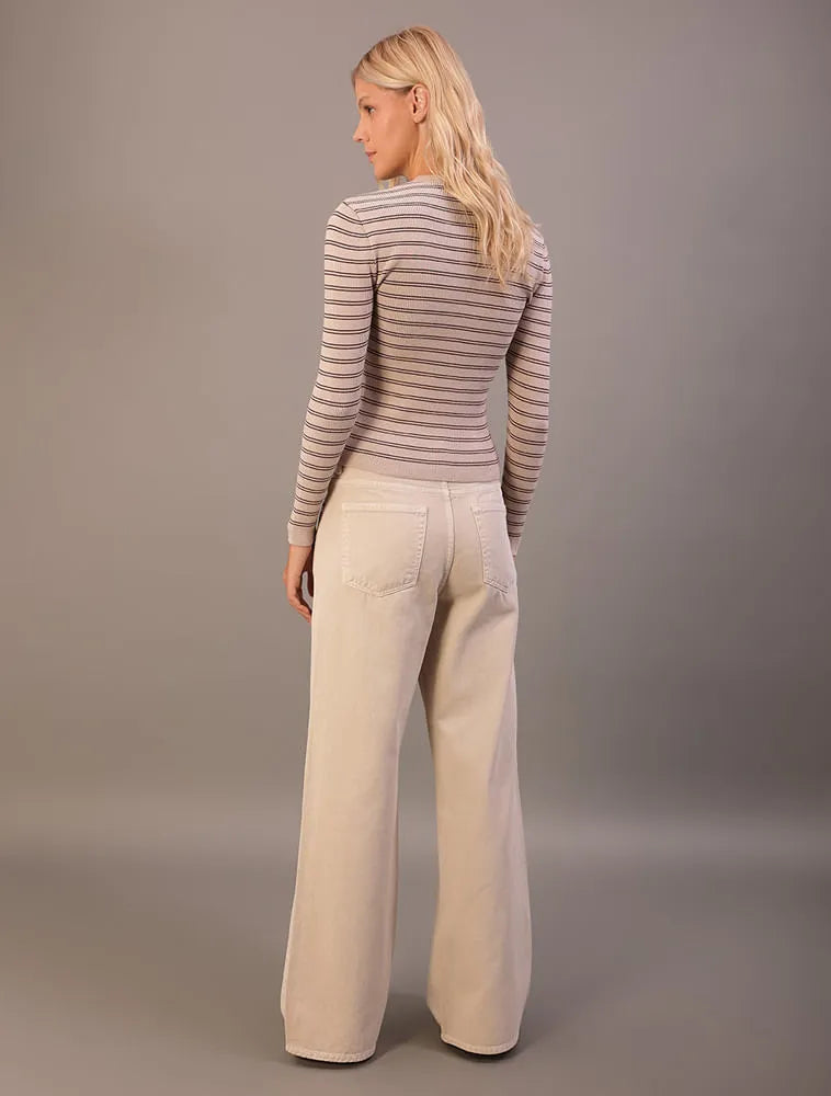 CALCA CKJ FEM COLOR WIDE LEG LONG 5 PCK CAQUI CLARO