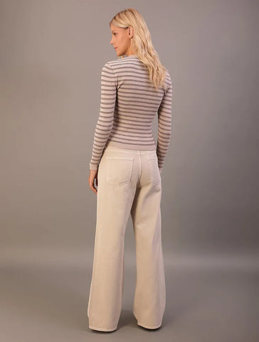 CALCA CKJ FEM COLOR WIDE LEG LONG 5 PCK CAQUI CLARO