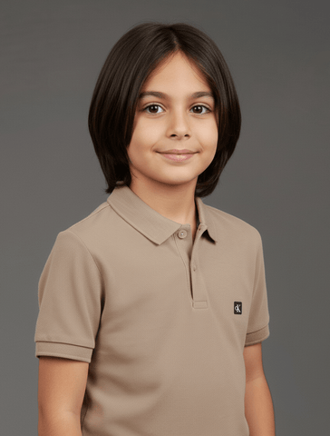POLO CKJ KIDS MAS MC PREMIUM CAQUI MEDIO