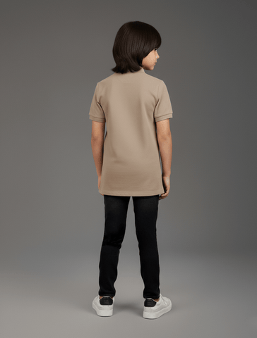 POLO CKJ KIDS MAS MC PREMIUM CAQUI MEDIO