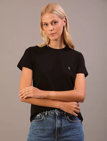 BLUSA CKJ FEM MC DEV LOGO OMEGA PRETO