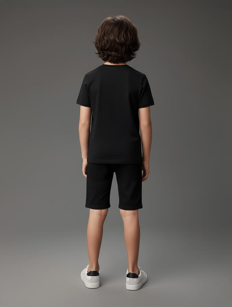 CAMISETA MC CKJ KIDS MAS MOUNTAINS PRETO
