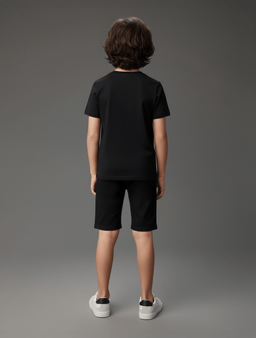 CAMISETA MC CKJ KIDS MAS MOUNTAINS PRETO